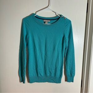 Banana‎ Republic aqua crew neck sweater XS